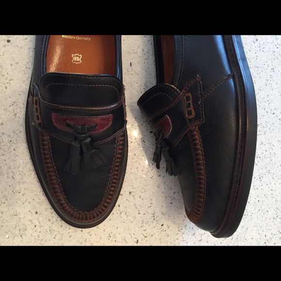 Mens Black Mahogany Leather Tassel Loafers size 11 - Picture 3 of 8